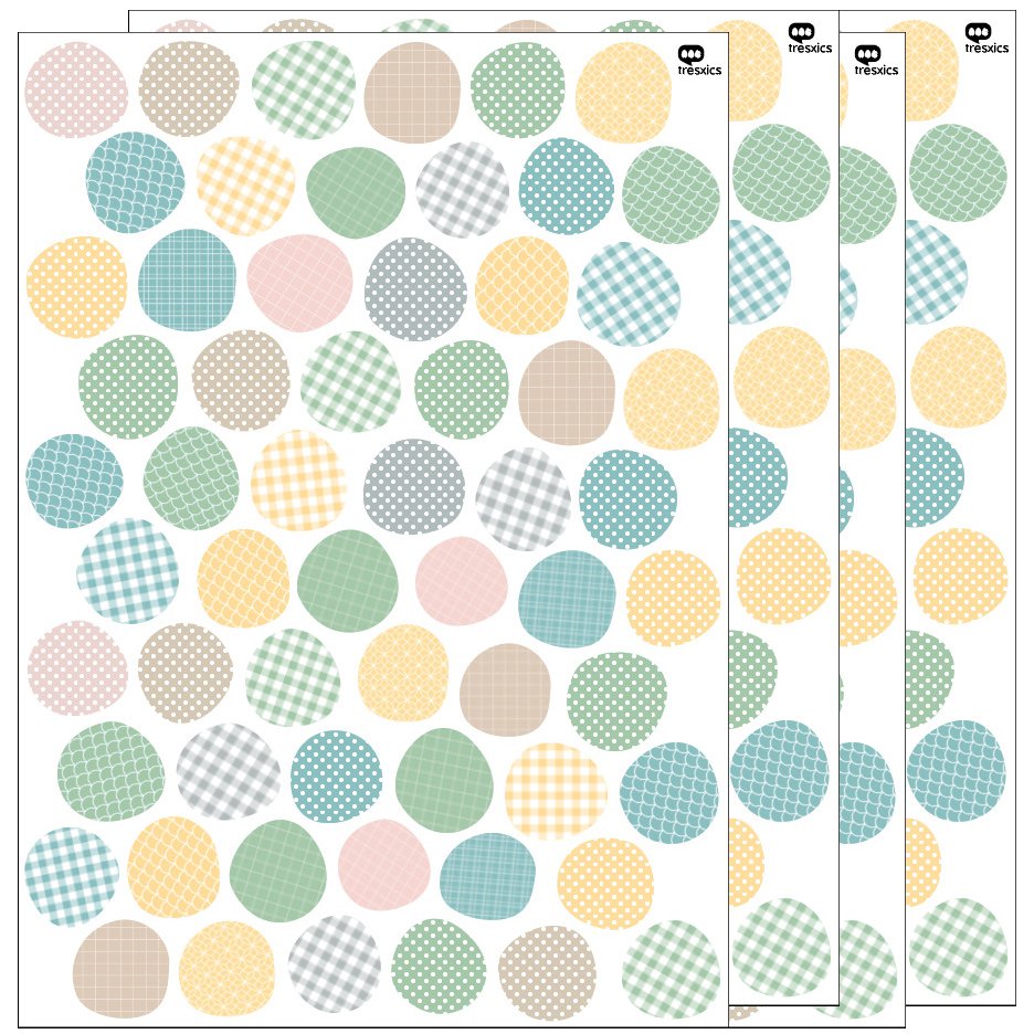 Cercle pattern (4 sheets)