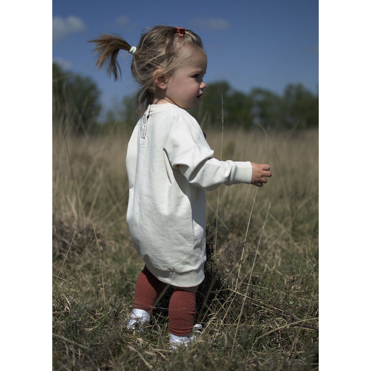 Vestido jersey blanco roto