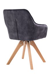 Armchair vintage velvet velor, black