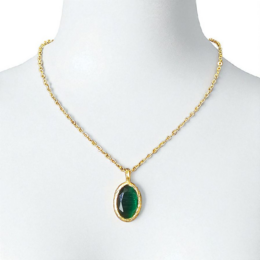 Collier Lumineux Émeraude