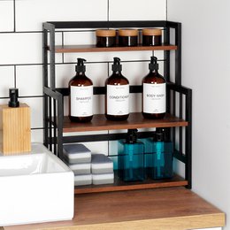 Kitchen Shelf Wooden 3-Level 41.5x18.5x50 cm