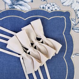  Alabaster white velvet bow-shaped napkins, set of 4, elegant formal dining accessory with decorative knot design.