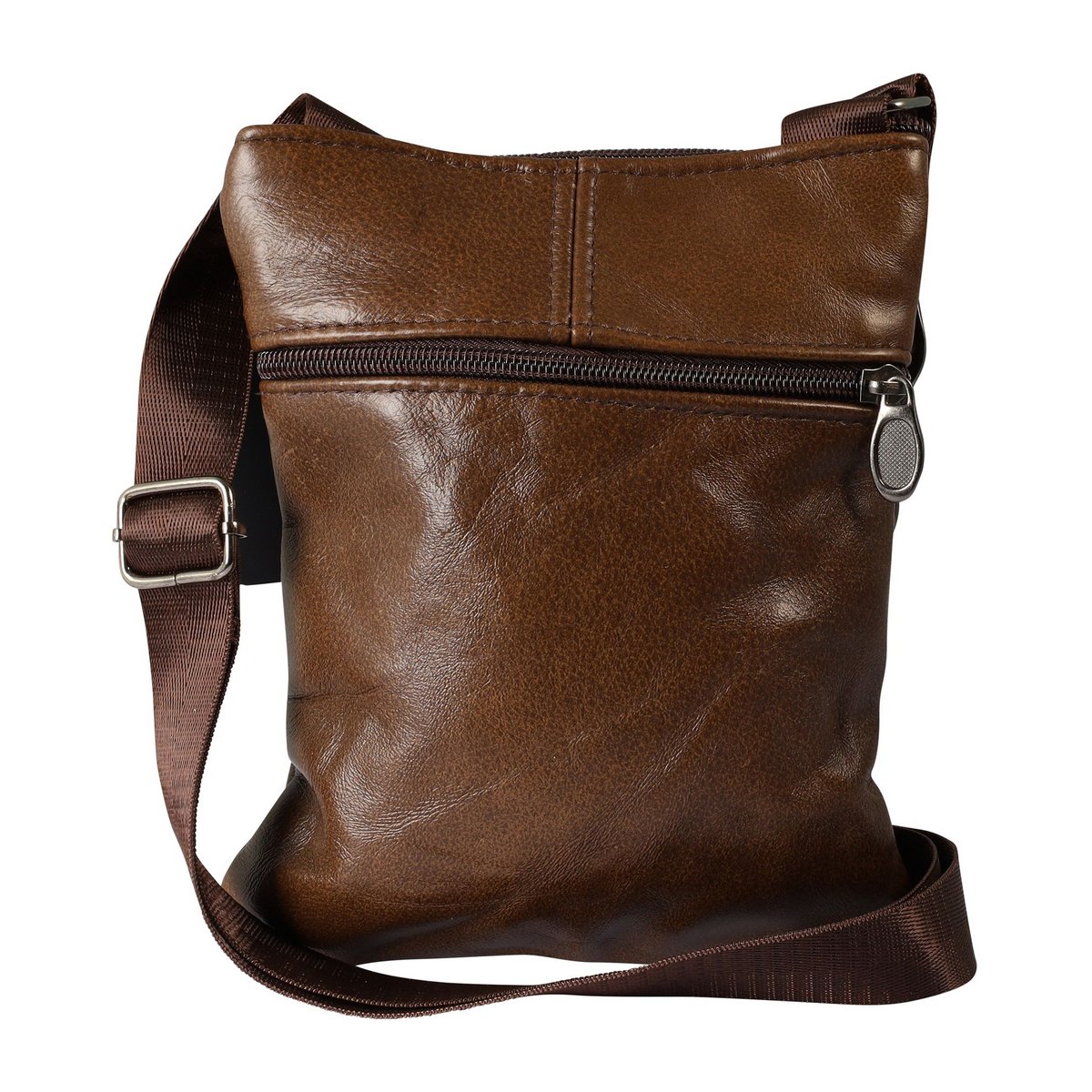 Sac à bandoulière en cuir véritable, unisexe