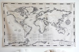 Cotton world map for children "Civilisational achievements"