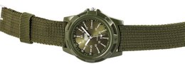 QBOS men's watch with textile strap, green