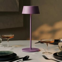 Lámpara de mesa recargable Hugo Violet Lila
