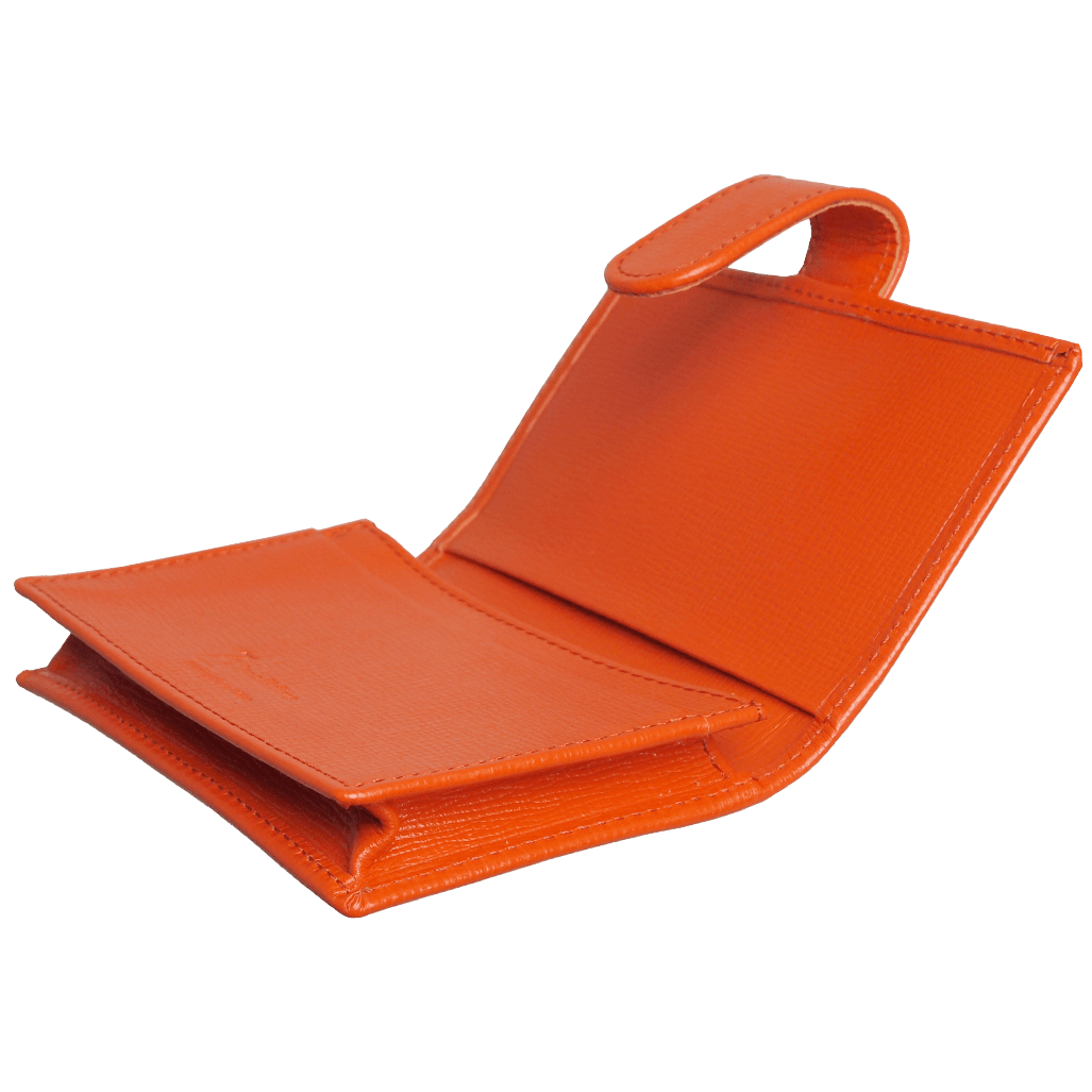 Saffiano Business Card Case Orange