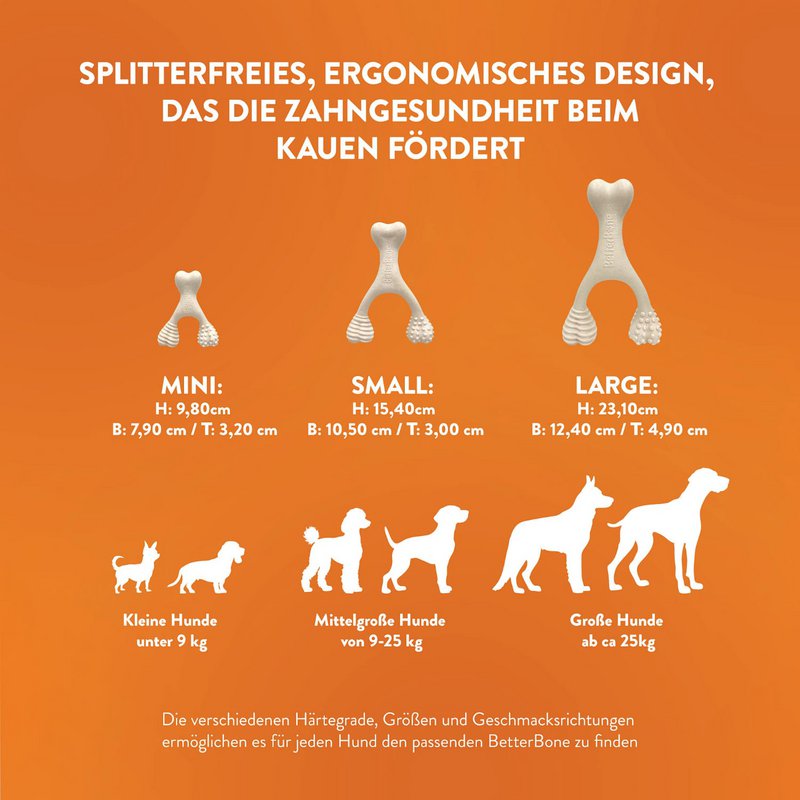 BetterBone Dogs Kaufen -Large Hard Classic (uden nylon, CO2 neutralt lavet i Europa)
