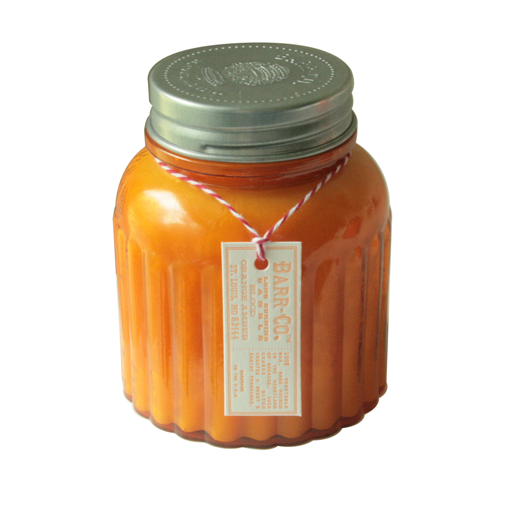 Barr-Co Soap Shop Blood Orange Bursztynowa Świeca Aptekarz Słoik