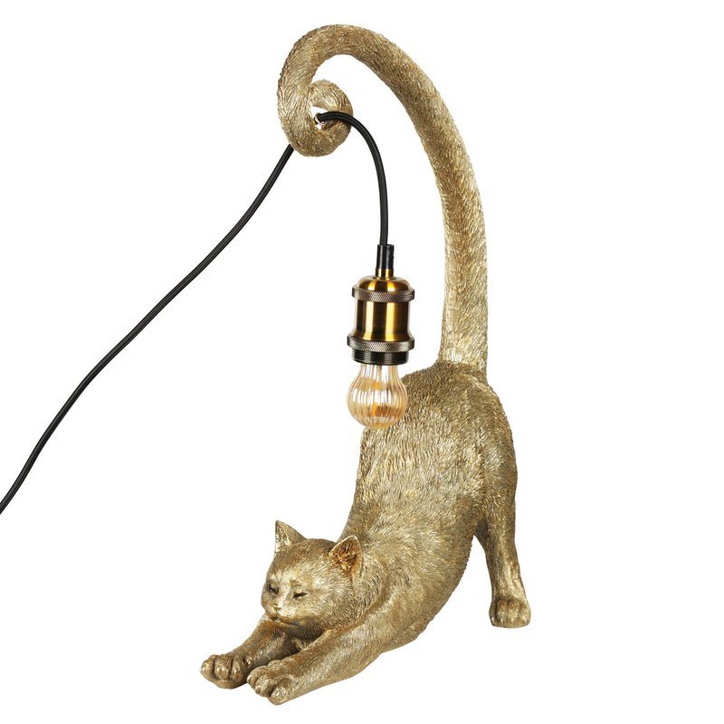Poeslamp goud
