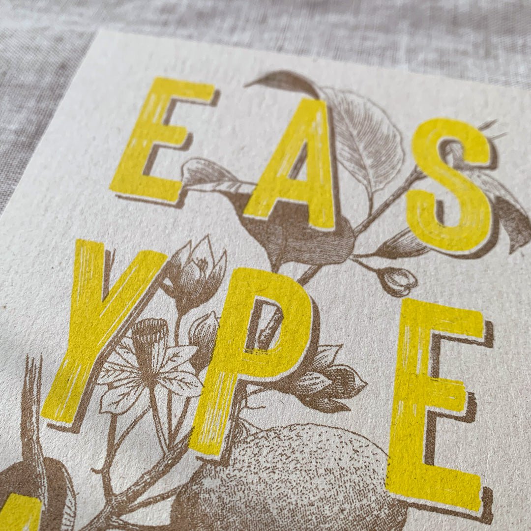 Postcard / Typo / Easy Peasy / Eco paper
