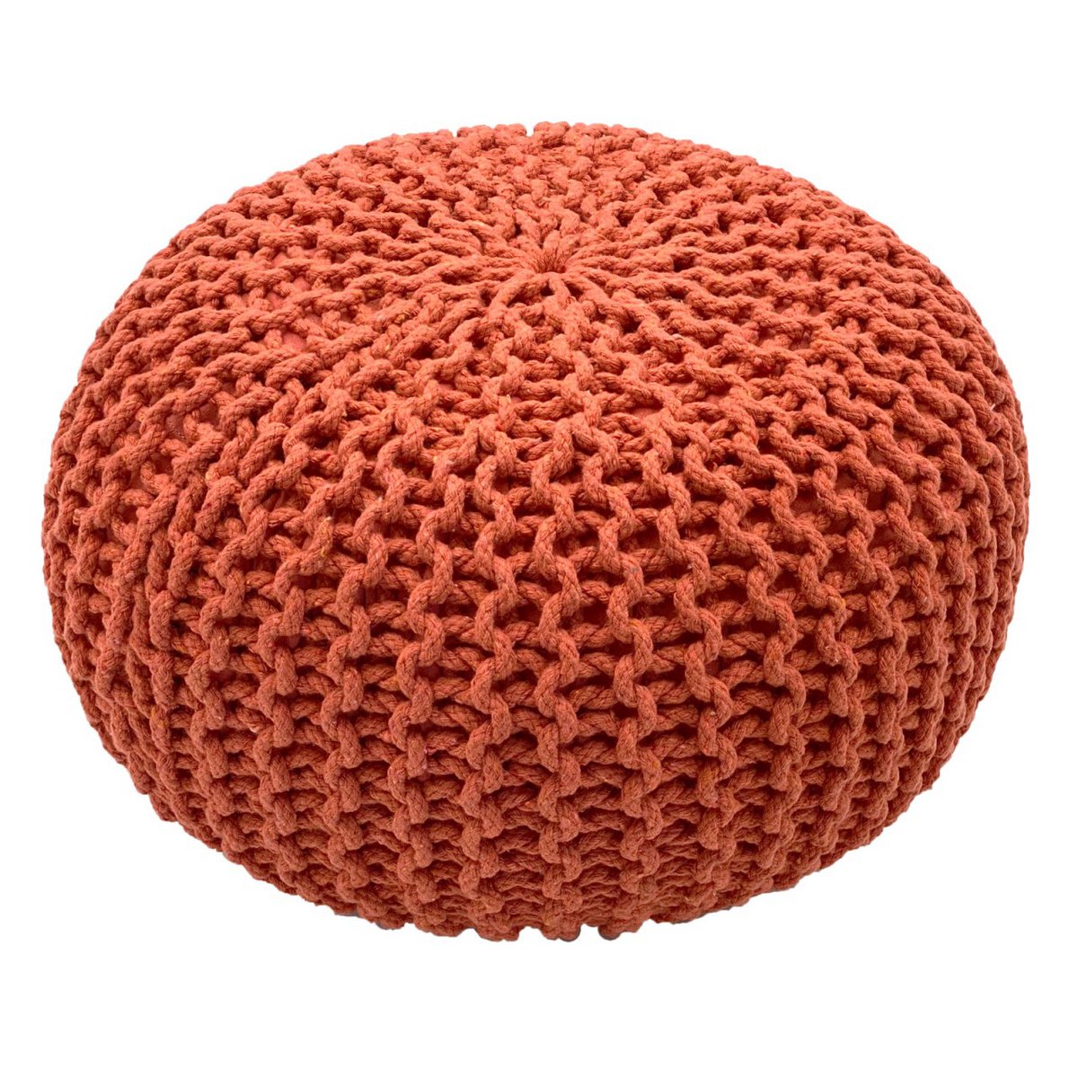 Pouf Ø 55 h 37 h 37 tabouret de tricot siège de planche de sol de pouf durable