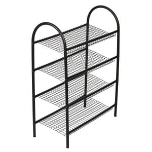 Metal shoe rack 4 layers from Naturn Living | Shoe cabinet | Shoe storage | Storage system | Clear shoe cabinet | Shoe organizer | Matt black