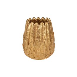 Federvase 15 cm – Gold – Harz