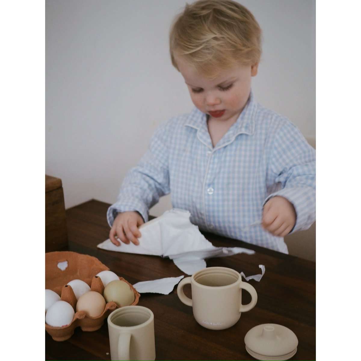 Silicone Spill Proof Cup - Oyster Beige
