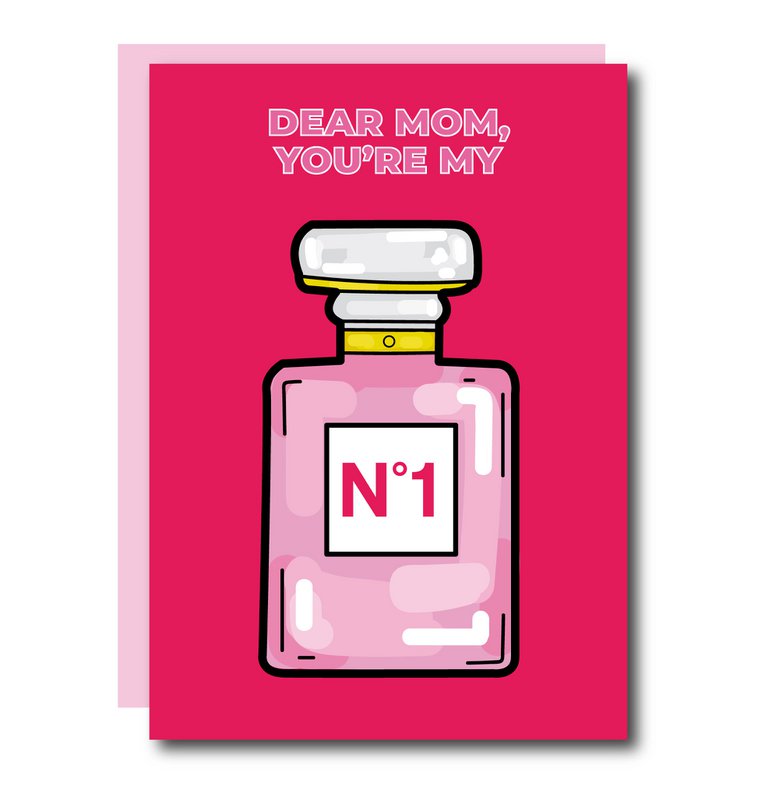 Mor, du er mit nummer 01 parfume lykønskningskort