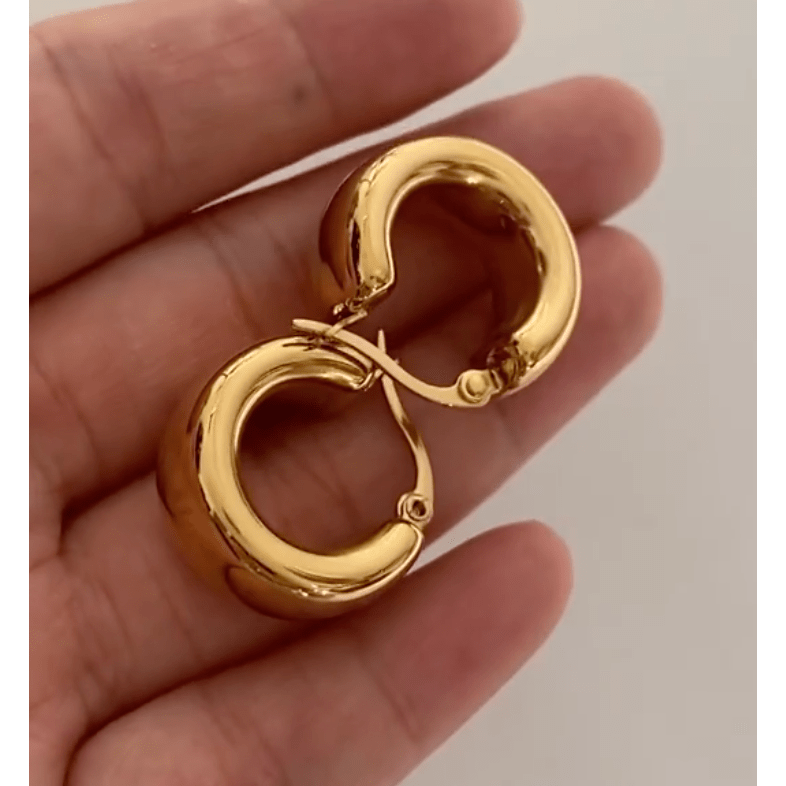Annalynn - Thick Hoop Earrings