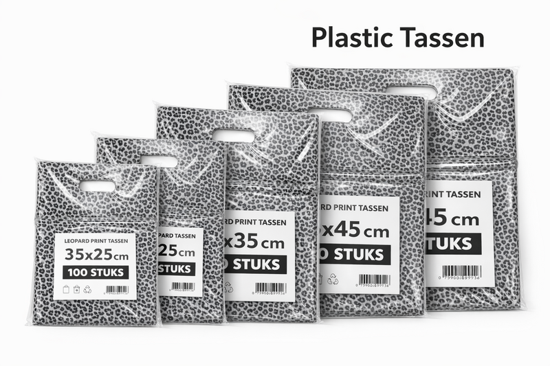 Shopping Bags - Plastic Bags - 5 Sizes - 100 Pieces per size