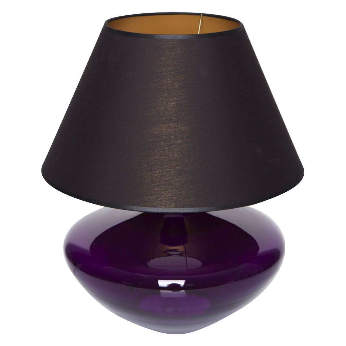 Tafellamp glas paarse lamp zonder lampenkap