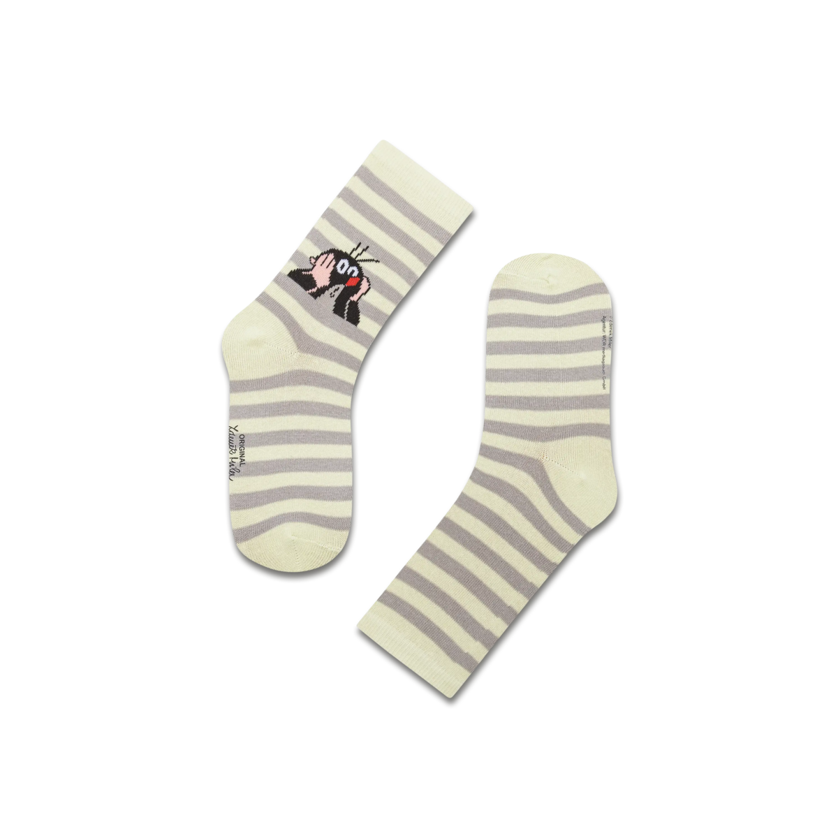 koaa – La petite taupe « Stripes » – Chaussettes vert/gris