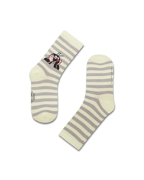koaa – La petite taupe « Stripes » – Chaussettes vert/gris