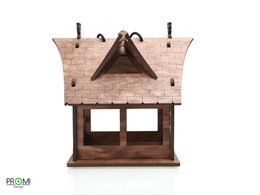 Vogelhäuschen, Vogelfutterhaus aus Holz zum Aufhängen