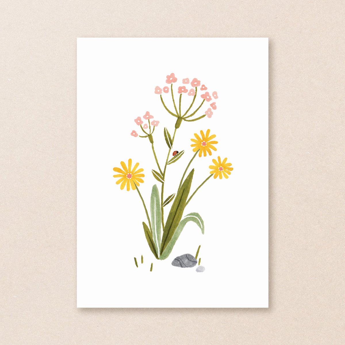 Postcard | Kukeluusje in flowers