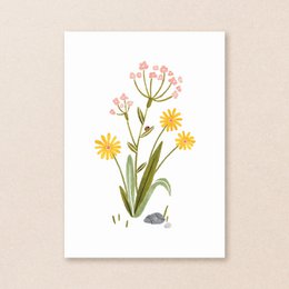 Postkort | Kukeluusje i blomster