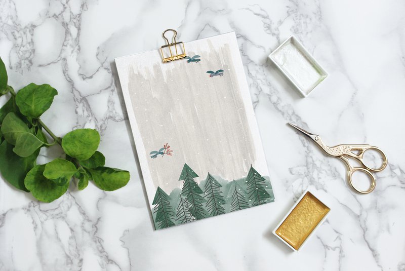 postcard - series 'Christmas' - 'into the woods'