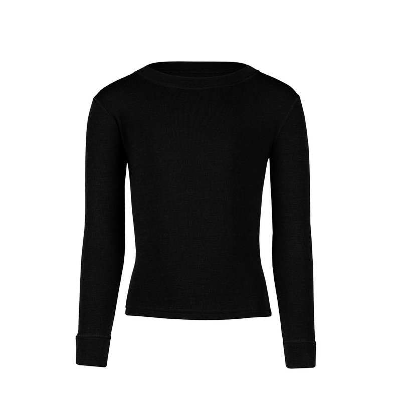 T-shirt à manches longues pour enfant 250 Merino Black