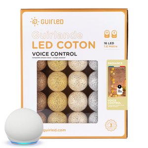 Radiance Voice Control Google and Alexa cotton ball light garland