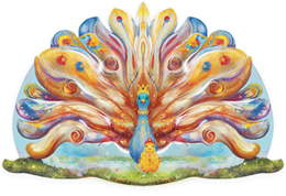 Zarina, la regina dei sogni gentili - Puzzle in legno a tema pavone