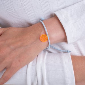 Armband Lume Charms | Lächeln - Neonorange