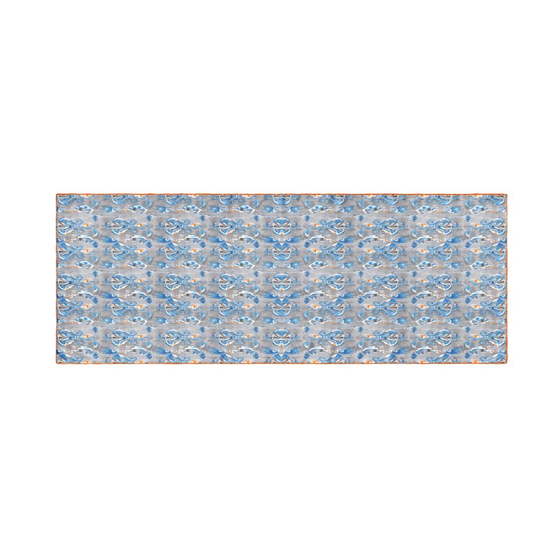 Grey Silk Scarf Ikat Design Bintang
