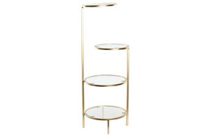 METALL-GLAS-REGAL 32,5X30X86 GOLDEN MB203562