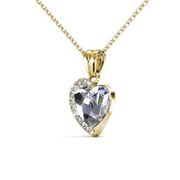 Amore - pendenti di sfondo d'oro e cristallino