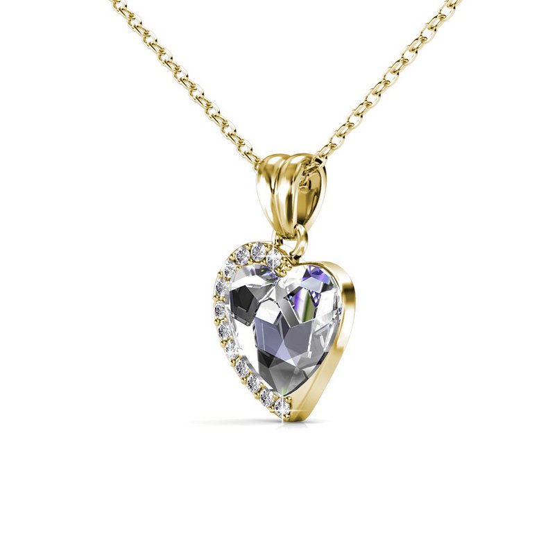 Amore - pendenti di sfondo d'oro e cristallino