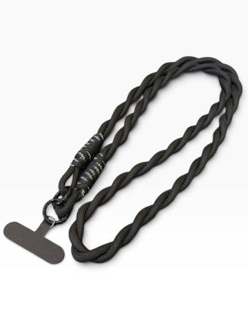 Long cell phone chain 'LOLA' - black