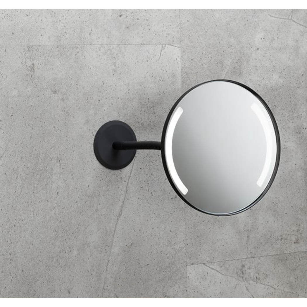Lighting mirror Wall bracket and gooseneck for gluing and drilling
