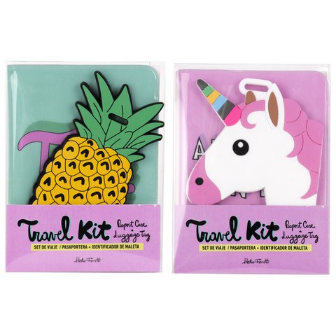 PASSPORT HOLDER AND ID TRAVEL UNICORN AND PINEAPPLE HF