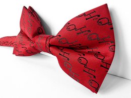 Christmas bowtie "Red Hohoho with black writing"