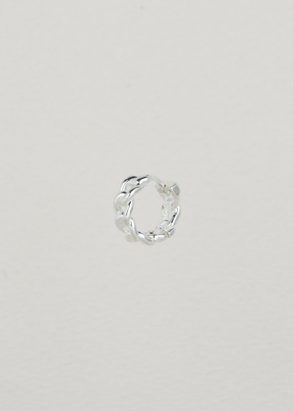 Boucle d'oreille lien argent