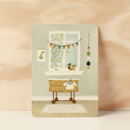  Postcard with a cheerful illustration of a young child celebrating Father's Day. The text reads "My papa is the best" in Dutch, making this a thoughtful Father's Day card.