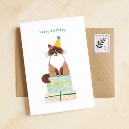 Carte d'anniversaire | Joyeux anniversaire | Chat