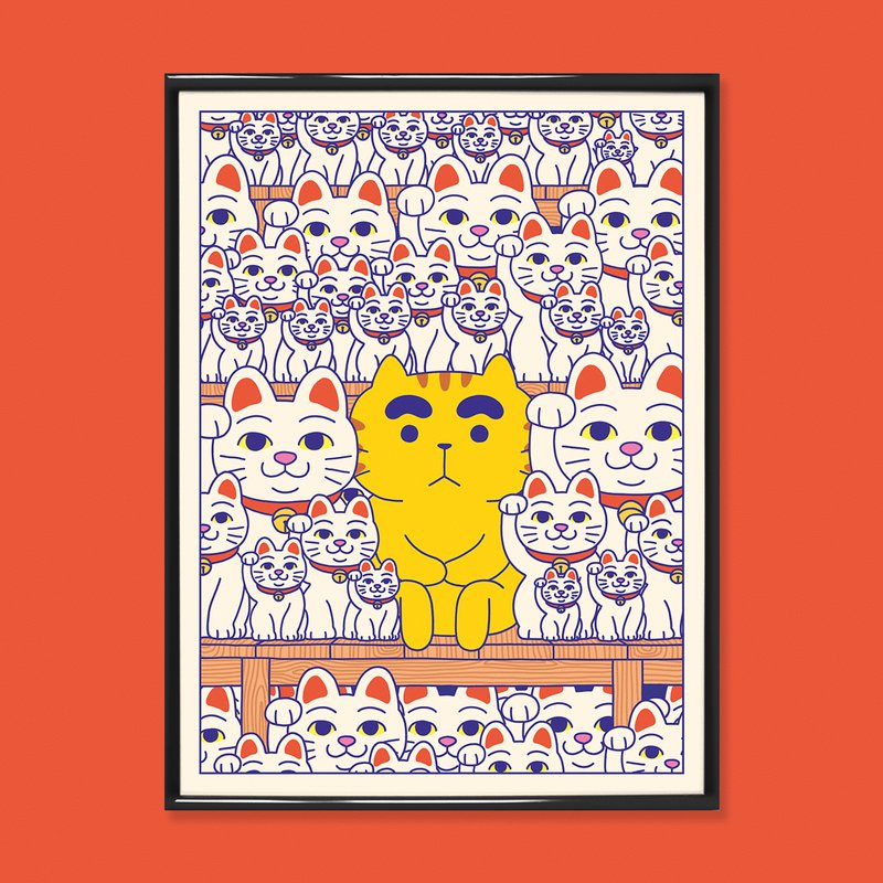 Affiche « Maneki Neko »  (Format 30x40cm ou A4) 