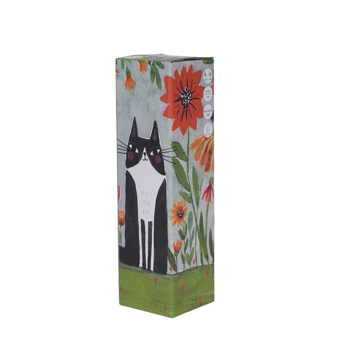 DUO CATS Thermal Bottle 500ml, MEADOW, giftbox