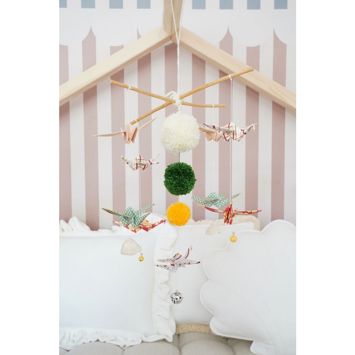 “Vintage vibe” Origami Nursery Mobile