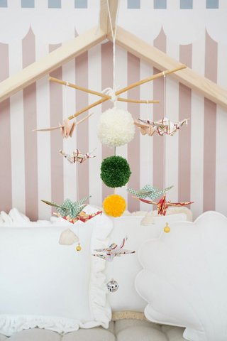 “Vintage vibe” Origami Kindermobiel
