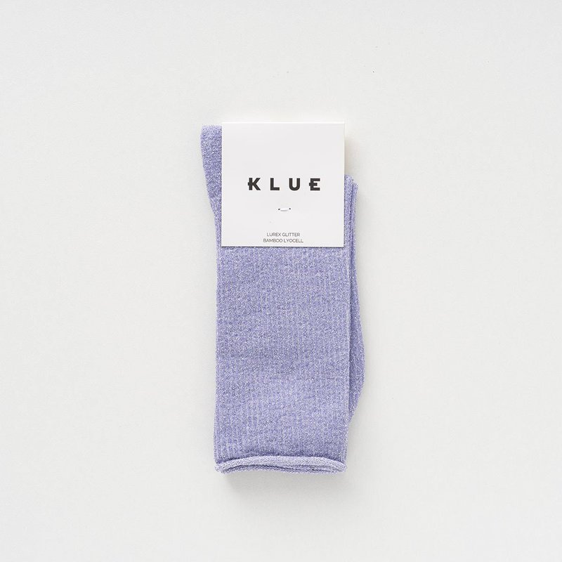 KLUE Glitter Lurex sokken van milieuvriendelijk Lyocell | Lila