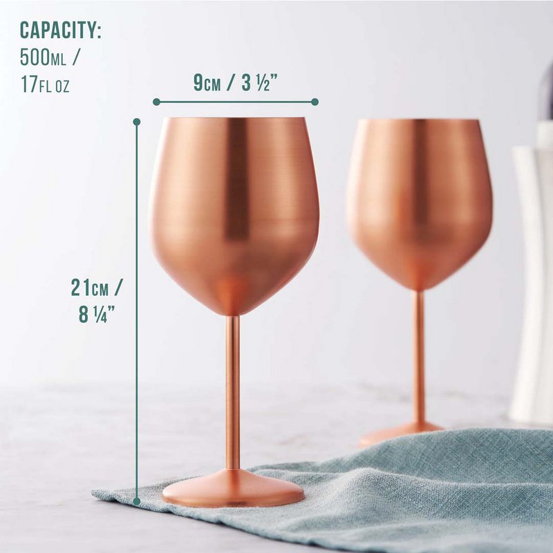 Wine Glass Rose Mat 4x50cl